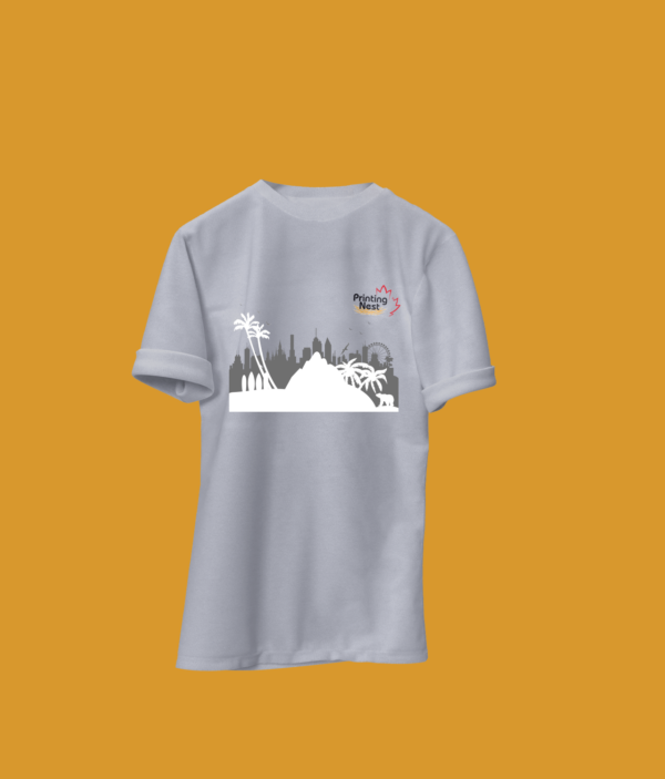 Custom Silver DTF Print T-Shirt California Printing Nest