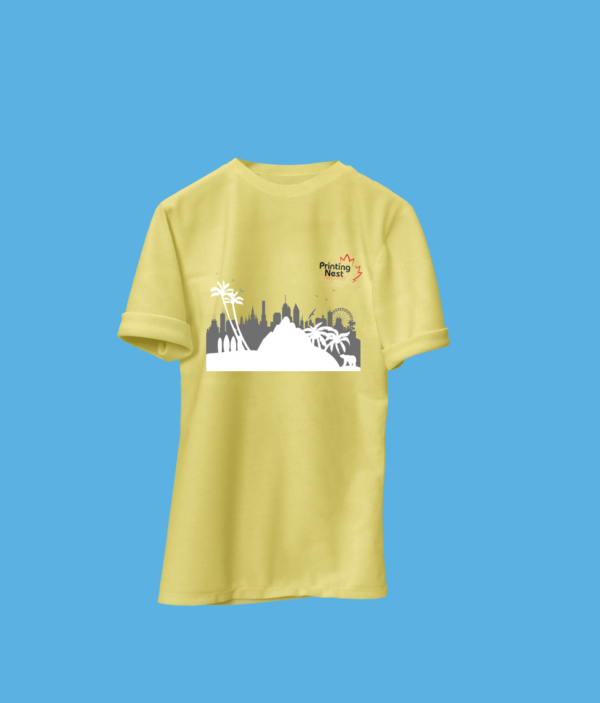 Custom Yellow DTF Print T-Shirt California Printing Nest
