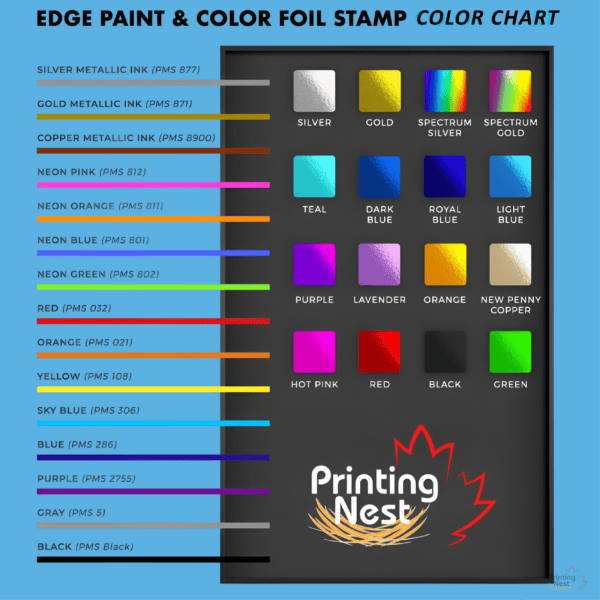 Printing Nest Luxury Foil Colors Available for Print