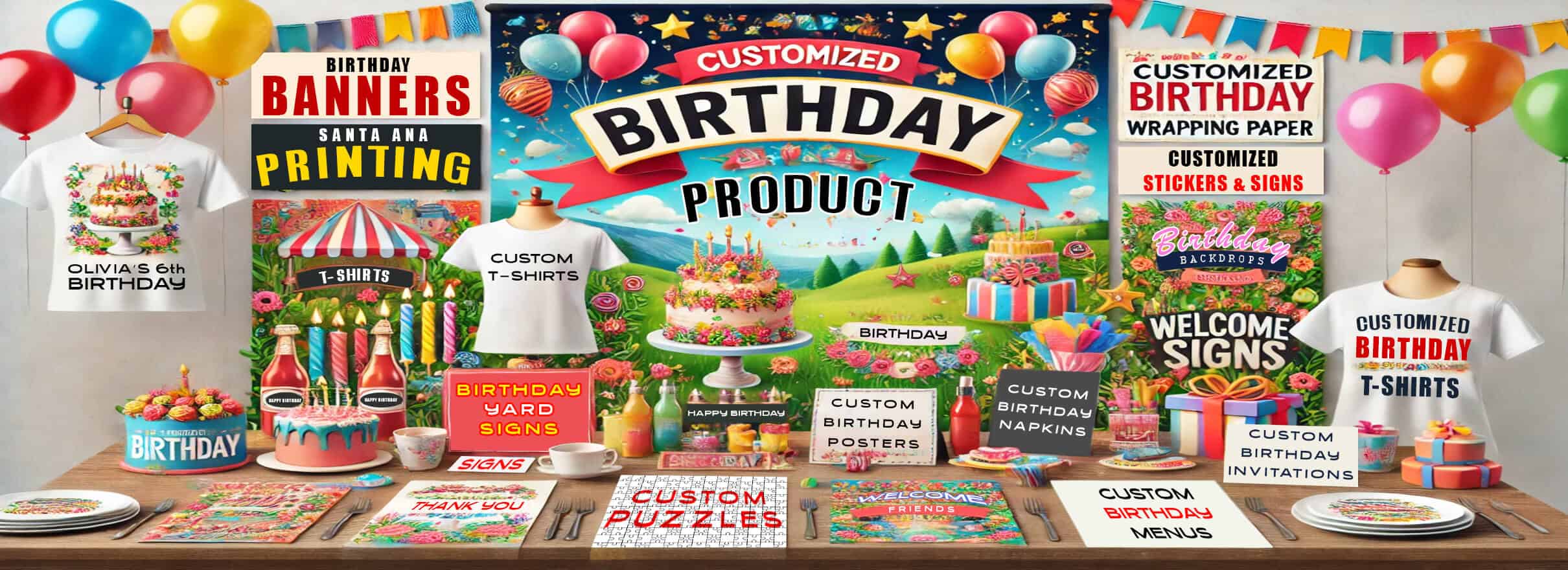 Birthday Party Printing in Orange County
