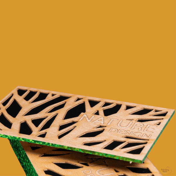 Custom Printed Superior Wood Business Cards in Santa Ana Printing Nest
