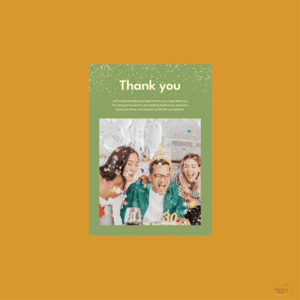 Custom Printed Adult Birthday Thank You Cards Printing Nest