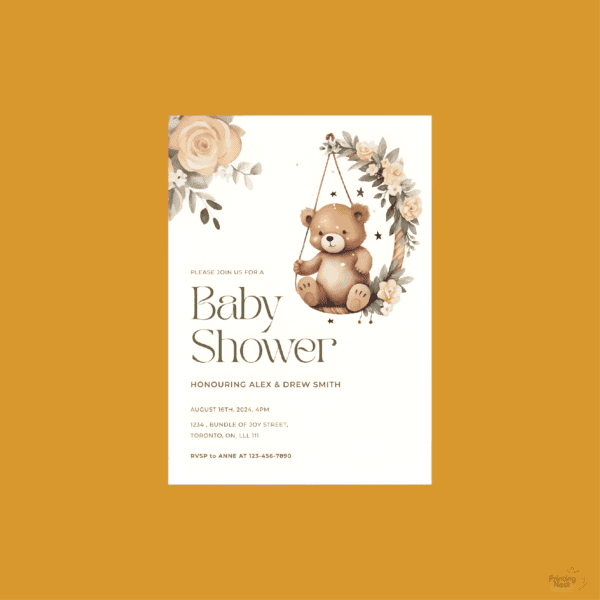 Custom Printed Baby Shower Invitations Printing Nest
