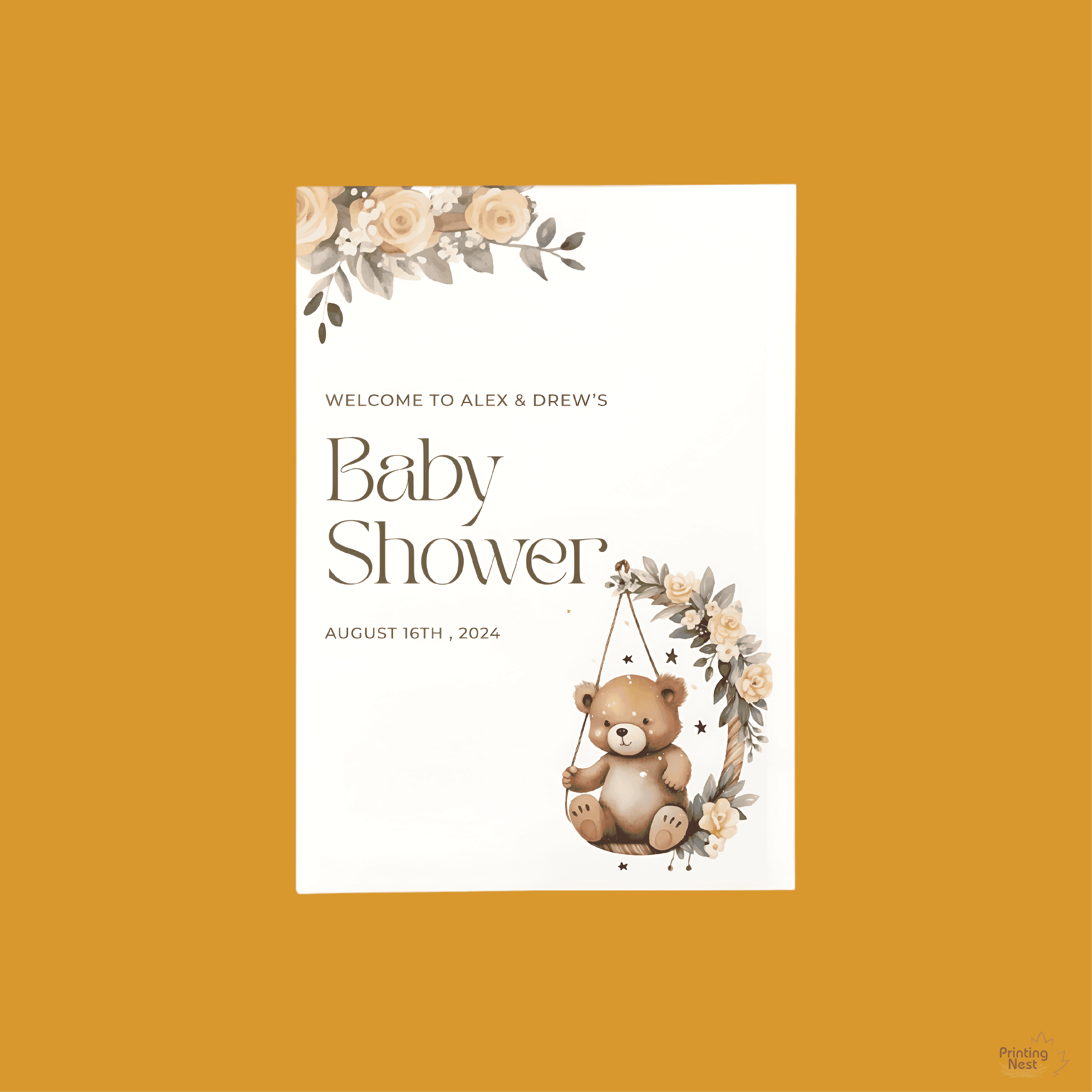 Custom Printed Baby Shower Posters Printing Nest