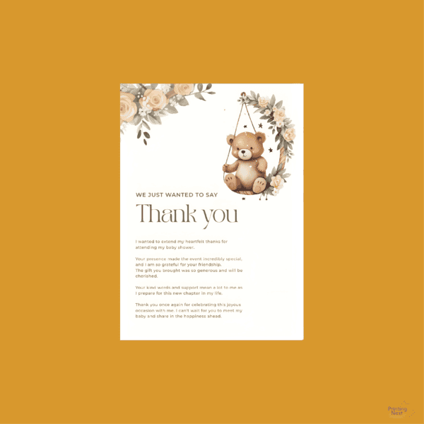 Custom Printed Baby Shower Thank You Cards Printing Nest