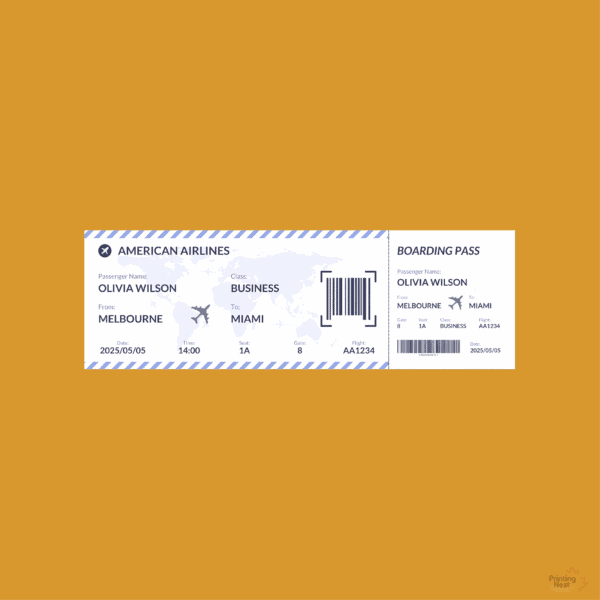 Custom Printed Bachelorette Boarding Pass Invitations Printing Nest