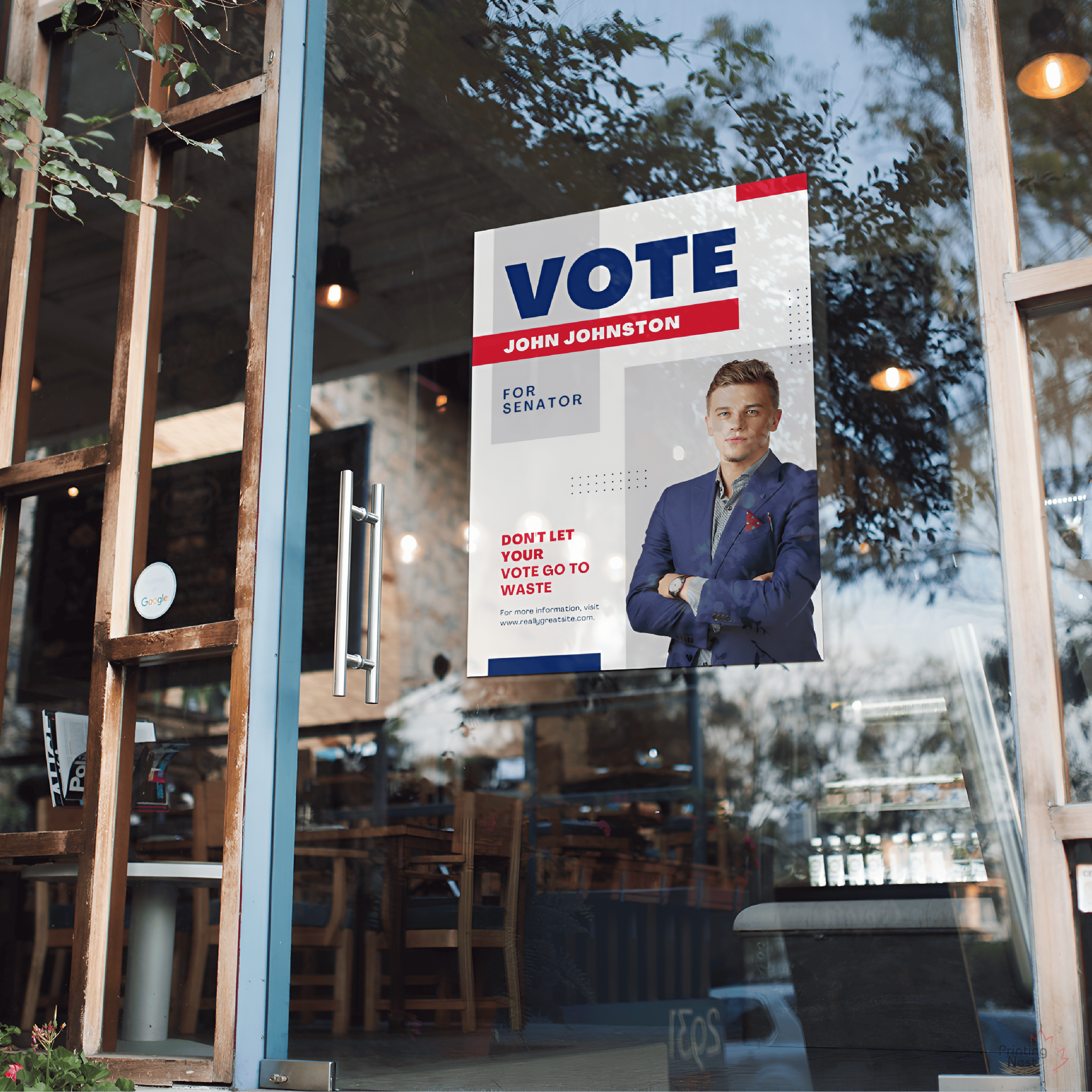 Custom Printed Election Window Vinyl Printing Nest