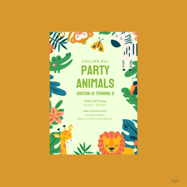 Custom Printed Kids Birthday Invitations and RSVP Cards Printing Nest