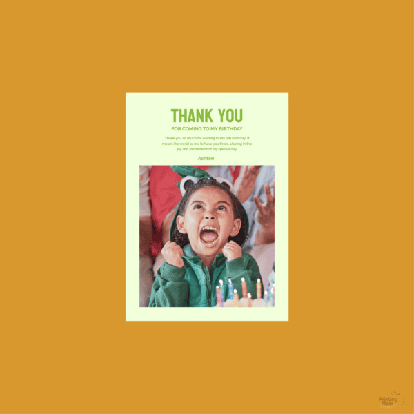 Custom Printed Kids Birthday Thank You Cards Printing Nest