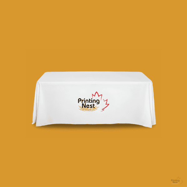 Custom Printed Trade Show and Convention Full Color Tablecloth OC Printing Nest