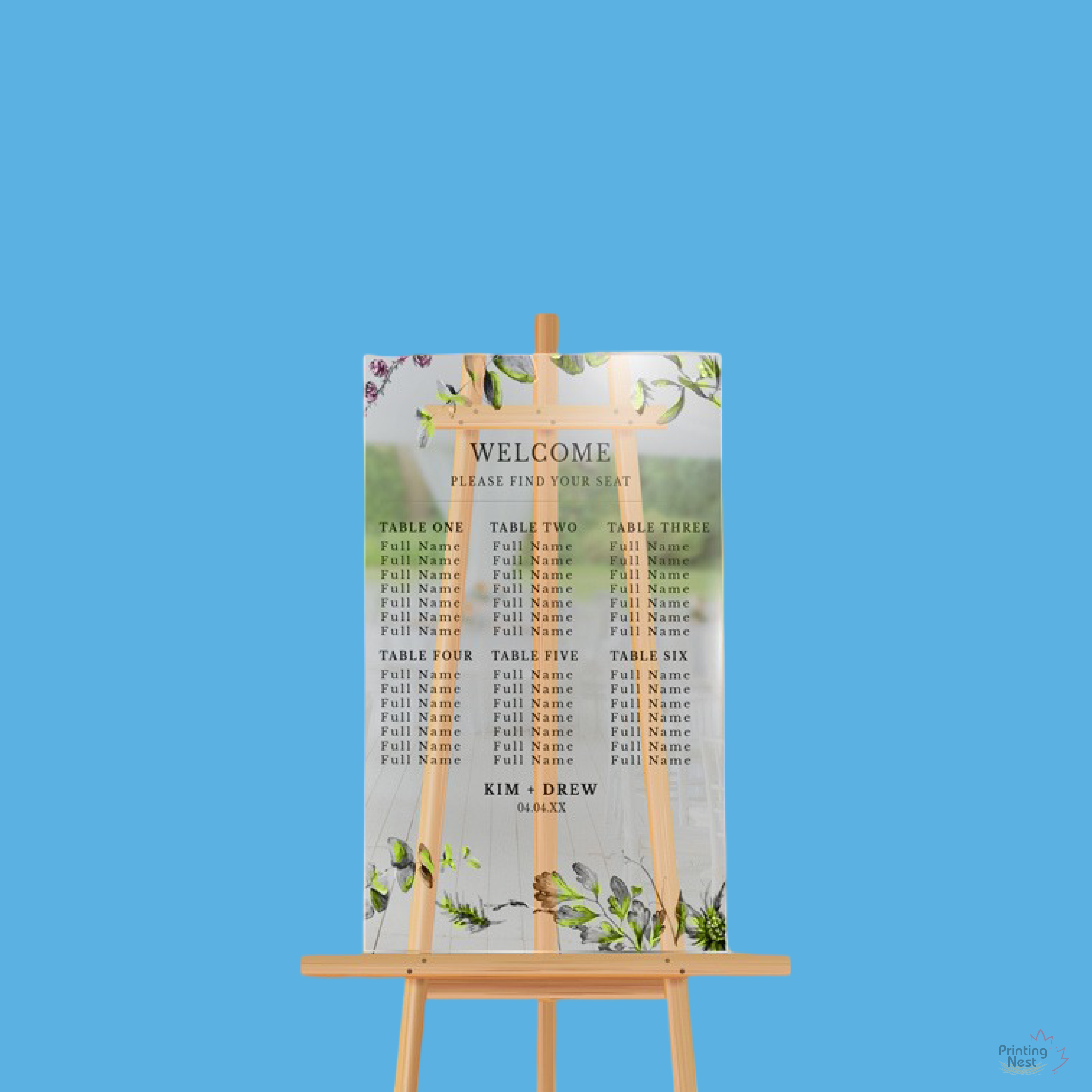 Custom Printed Wedding Acrylic Seating Chart Boards Printing Nest