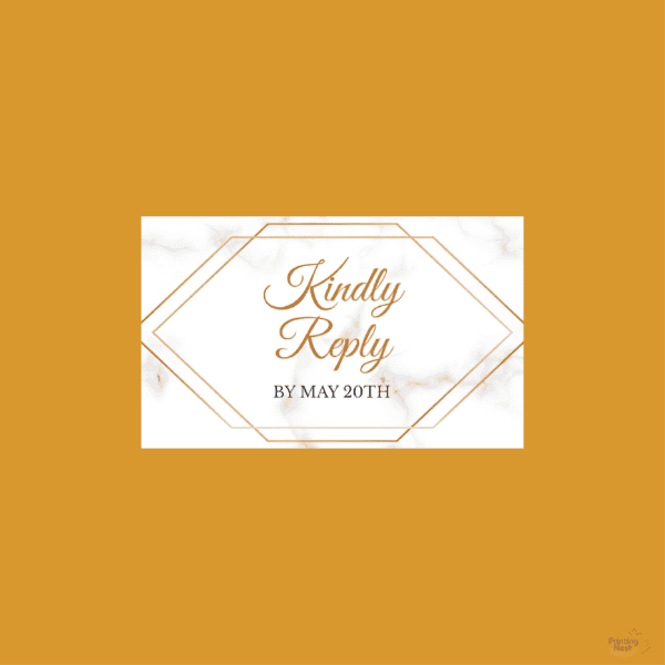 Custom Printed Wedding RSVP Cards Front Printing Nest